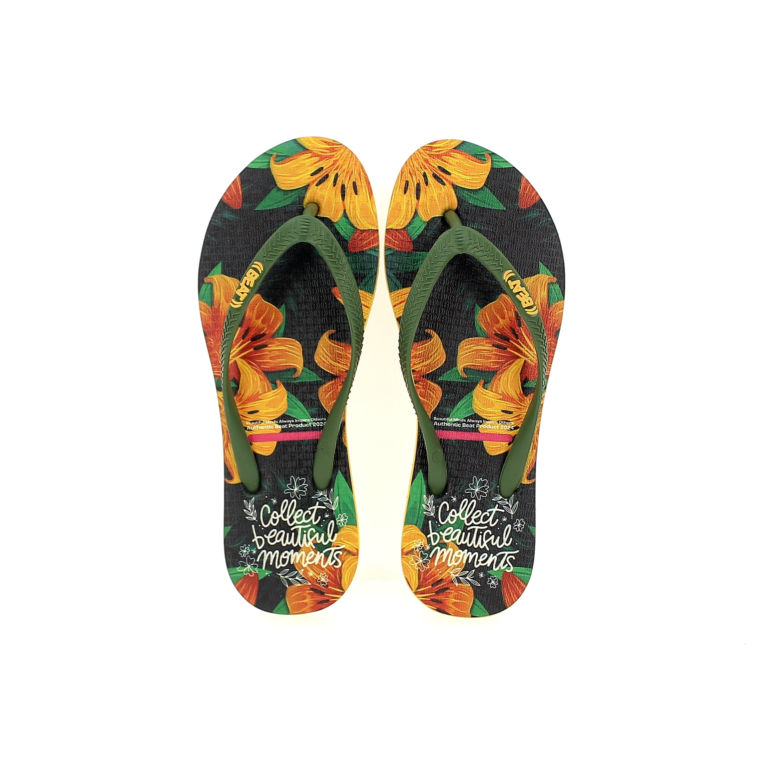 Beat Women Casual Flats Flip Flops Yellow , Pink , Blue , Green