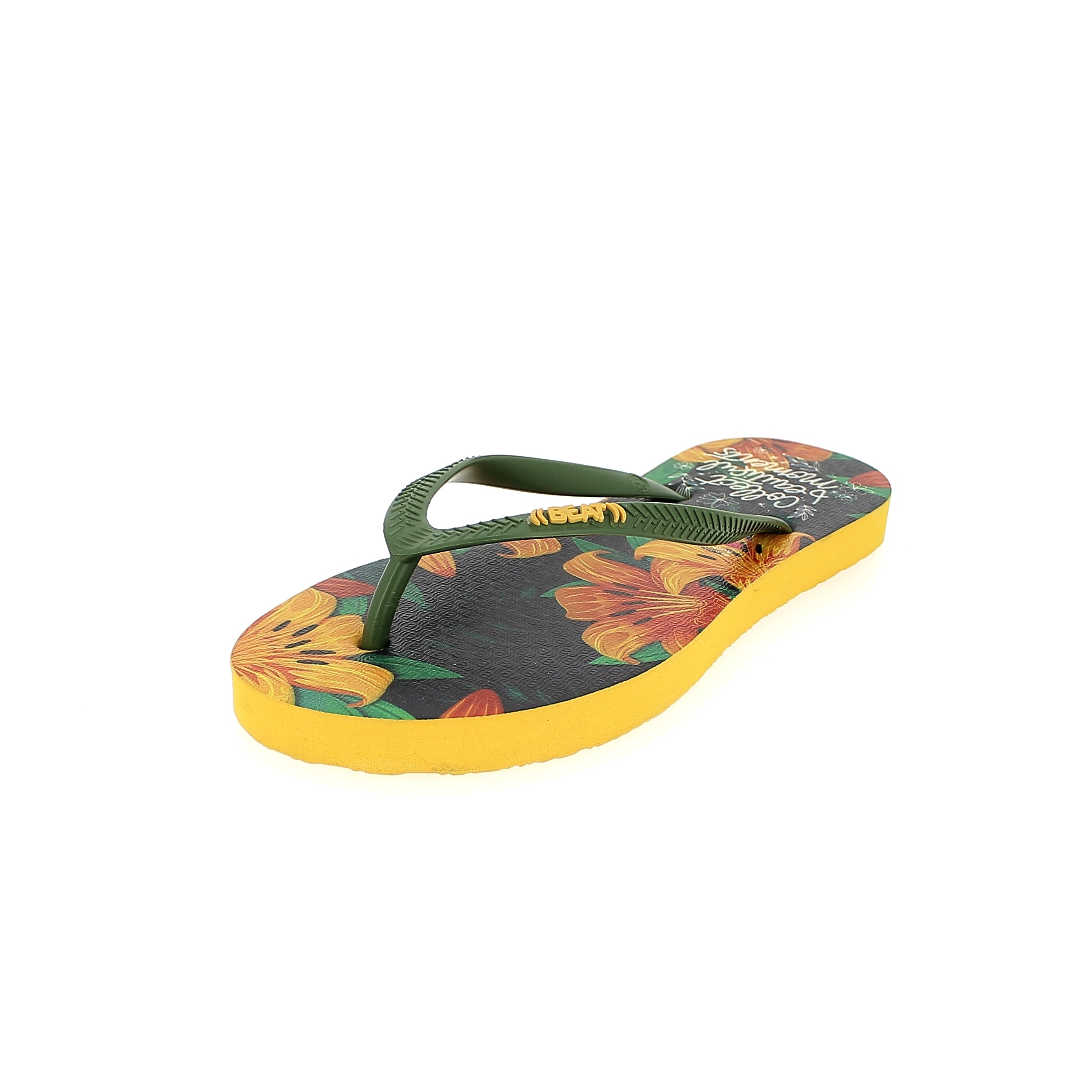 Beat Women Casual Flats Flip Flops Yellow , Pink , Blue , Green