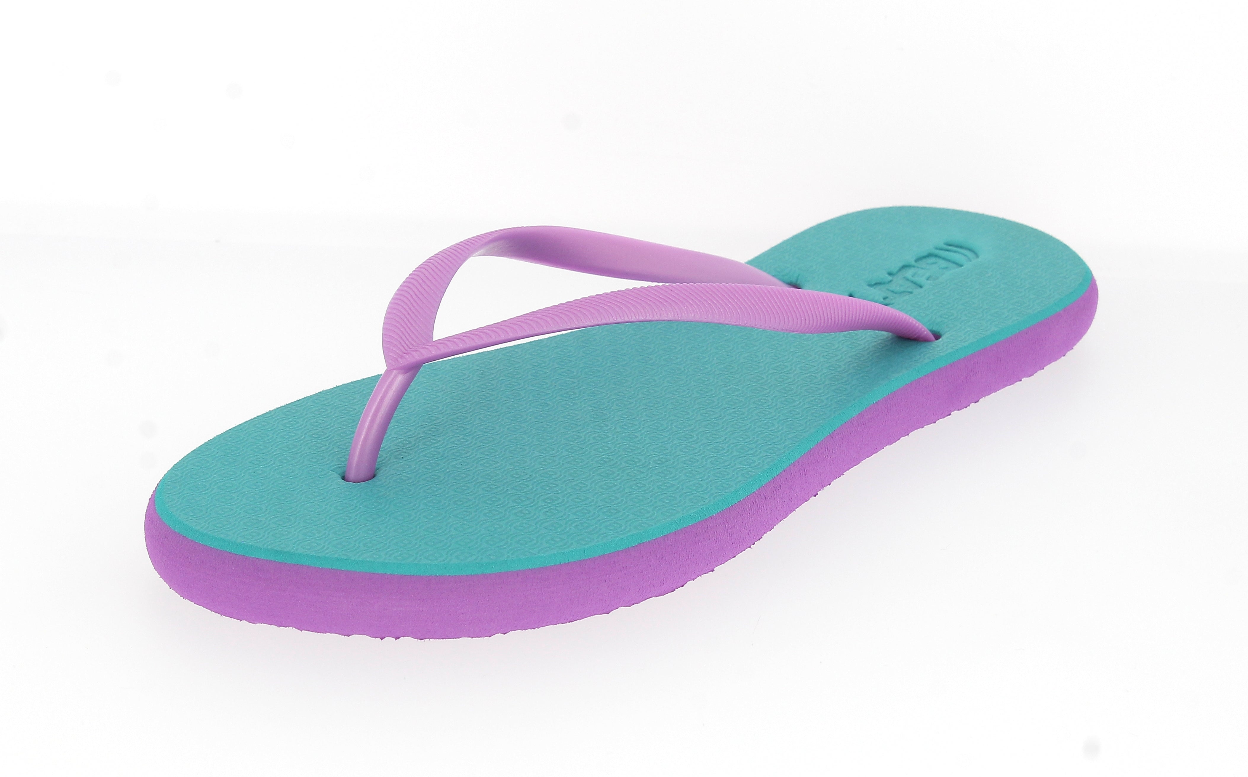 பீட் வுமன் ரவுண்ட் ஸ்லிப்பர் அக்வா/நீலம், அக்வா/கருப்பு, நீலம்/ஊதா, ஆரஞ்சு/ஊதா, அடர் நீலம்/இளஞ்சிவப்பு