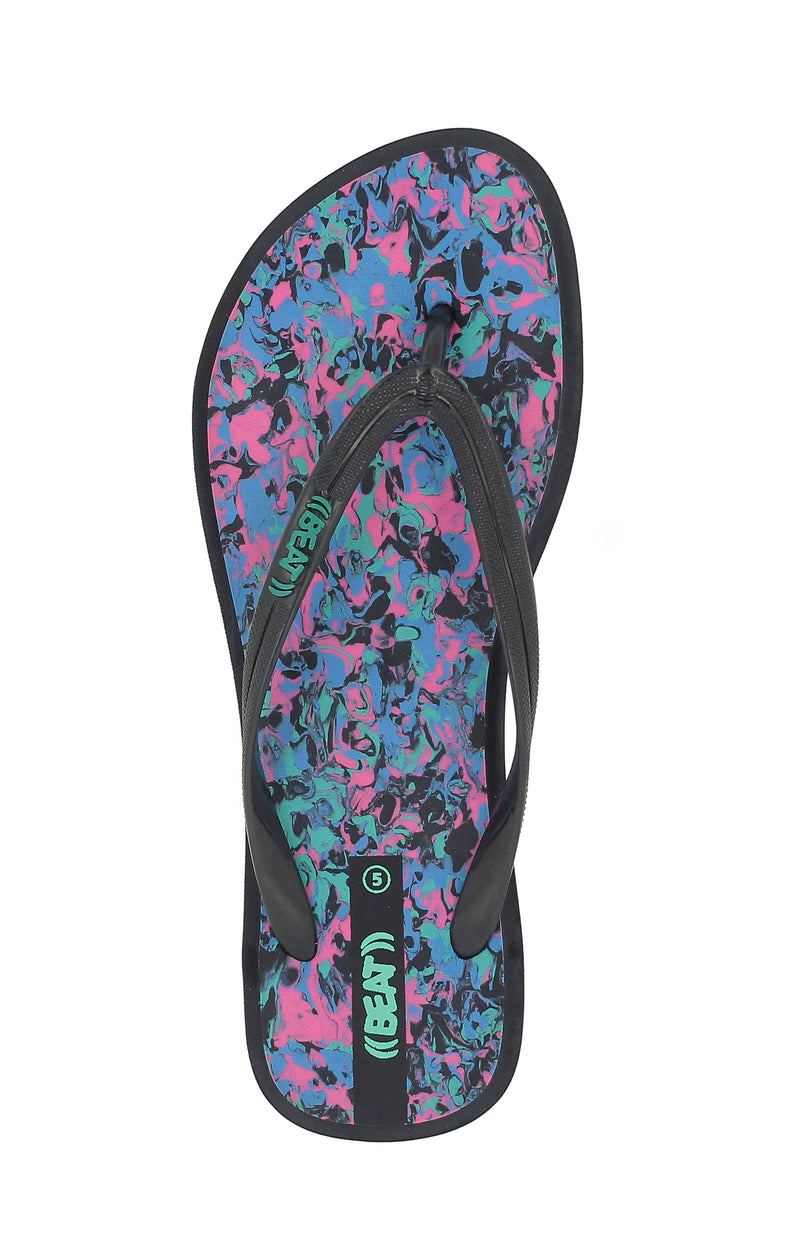 Beat Women Slipper Pink, Aqua, Black/Yellow, Blue, Black/Pink