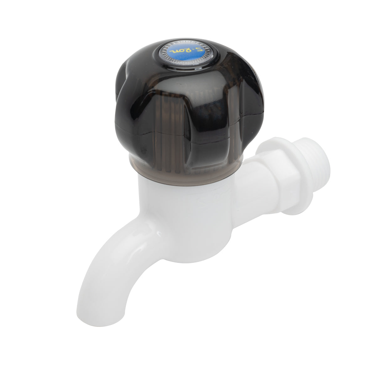 Bib Tap Round Charcoal Handle