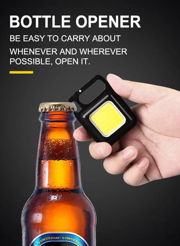 Cob Keychain LED Outdoor Camping Small Light - 1Pcs