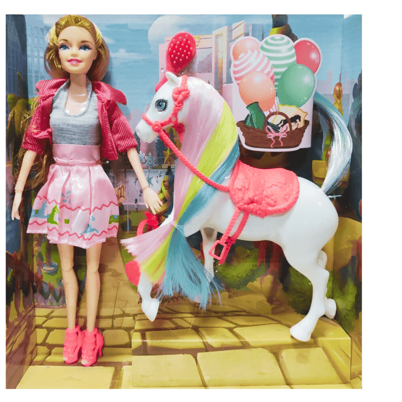 Cute Horse with Doll (3+)