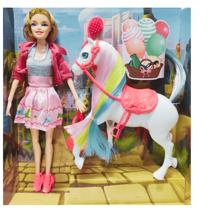 Cute Horse with Doll (3+)
