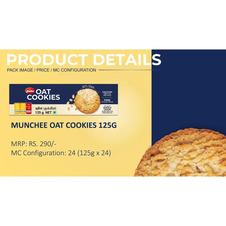 Munchee Oats Cookies - 125g