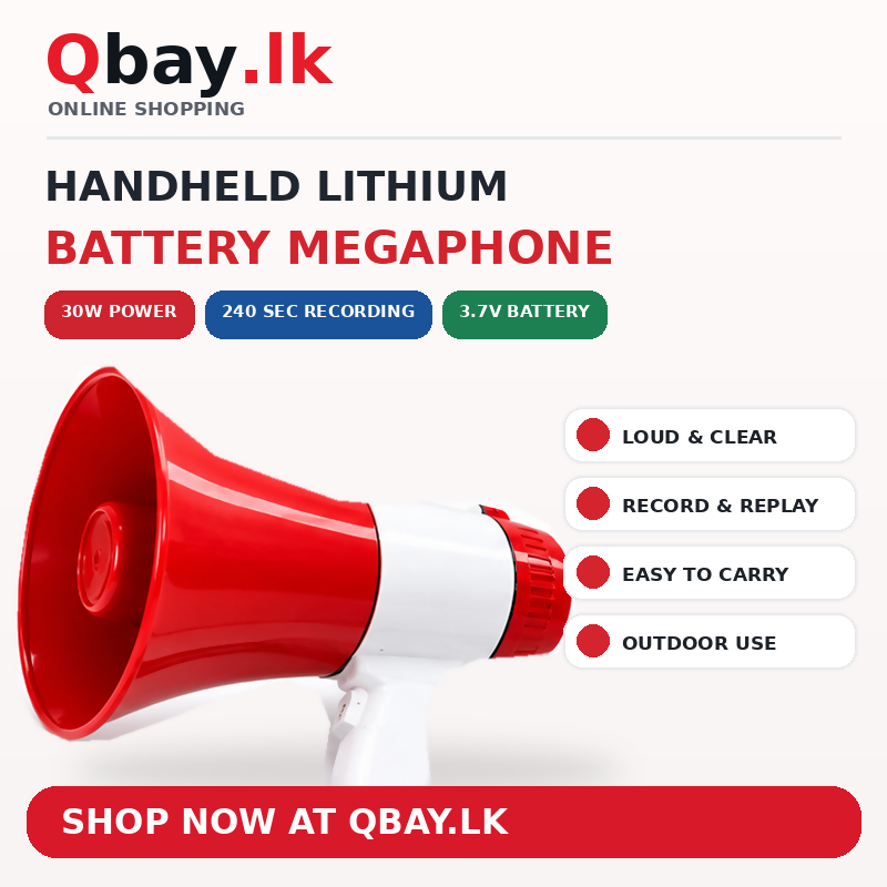 30W Rechargeable Handheld Megaphone with 240-Second Voice Recording – Portable Loudspeaker