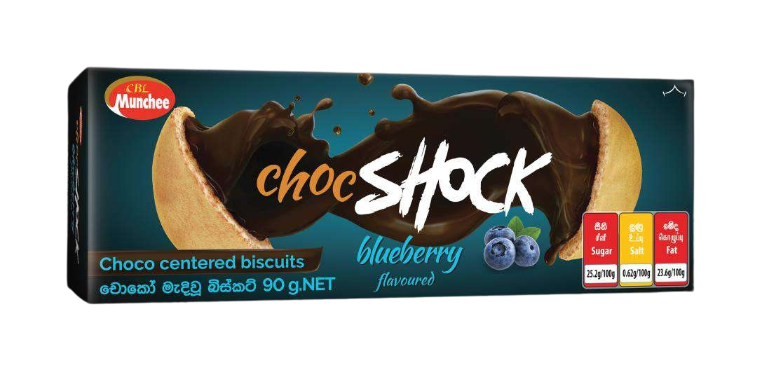 Munchee Choc Shock Blueberry Biscuits - 90g