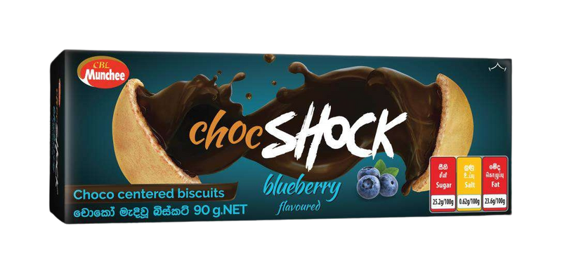 Munchee Choc Shock Blueberry Biscuits - 90g