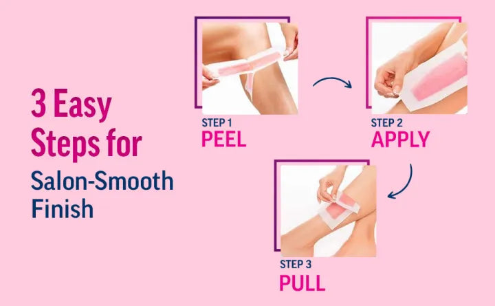 Veet Full Body Waxing Kit For Normal Skin  - 20 Strips (10 Double Sided) with Shea Butter