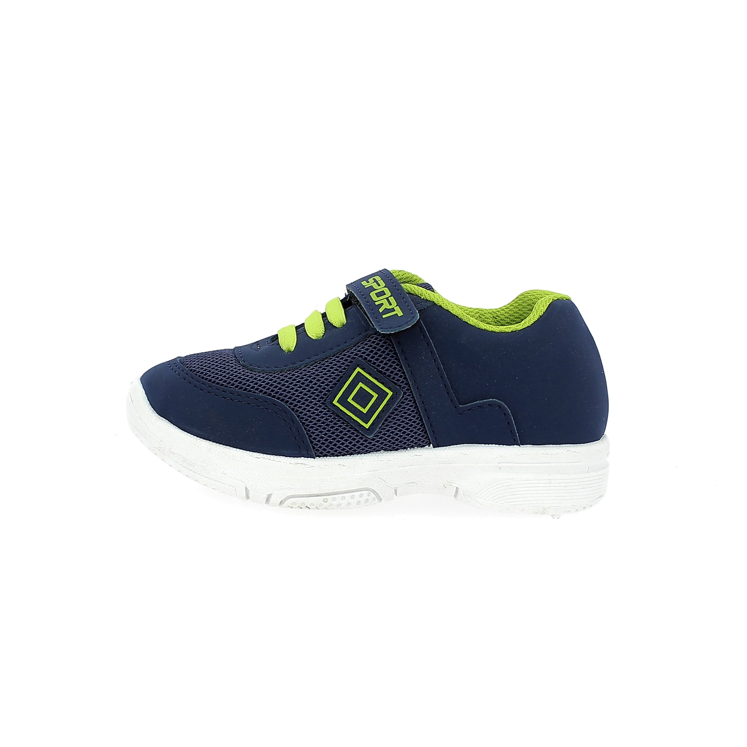 Fun Souls Boys Casual Lacing Shoes Blue-Lime