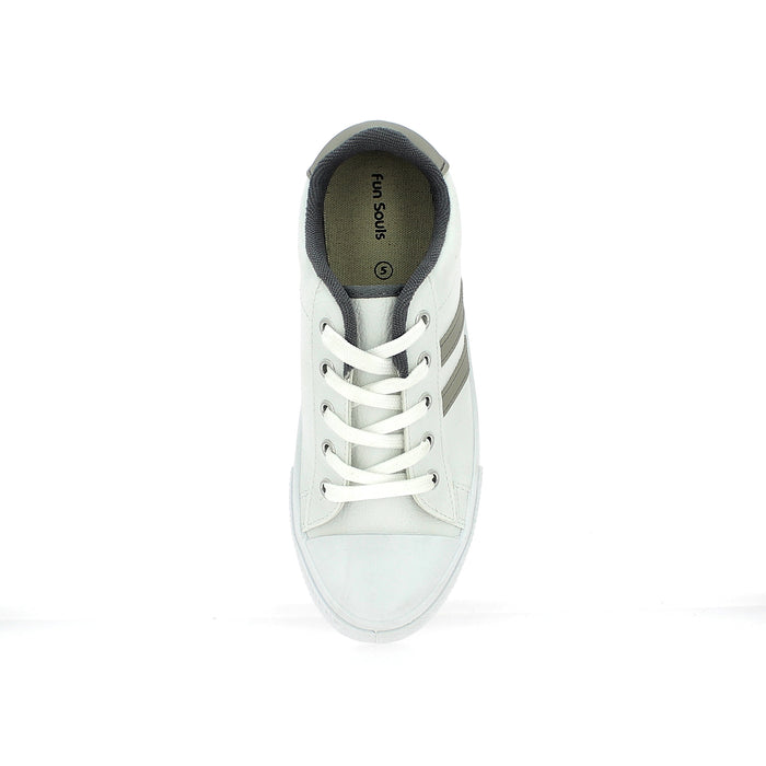 Fun Souls Boys Casual Lacing Shoes White