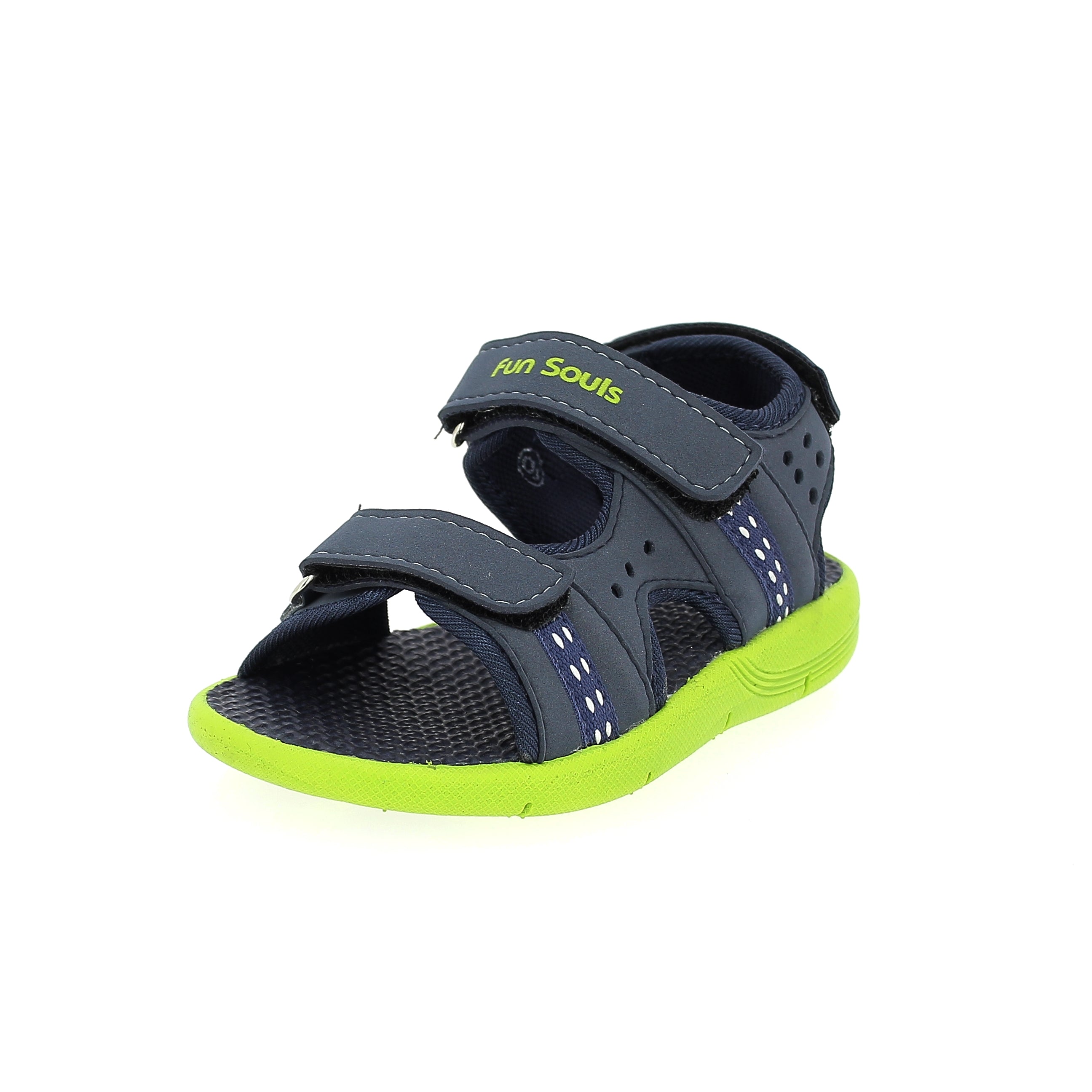 Fun Souls Boys Casual Slide Sandals D.Blue-Green