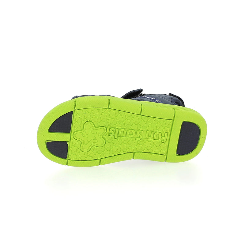 Fun Souls Boys Casual Slide Sandals D.Blue-Green