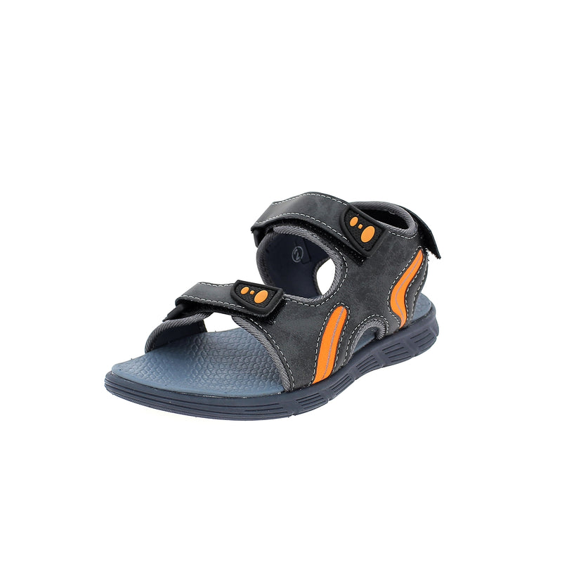 Fun Souls Boys Casual Slide Sandals Gray-Orange