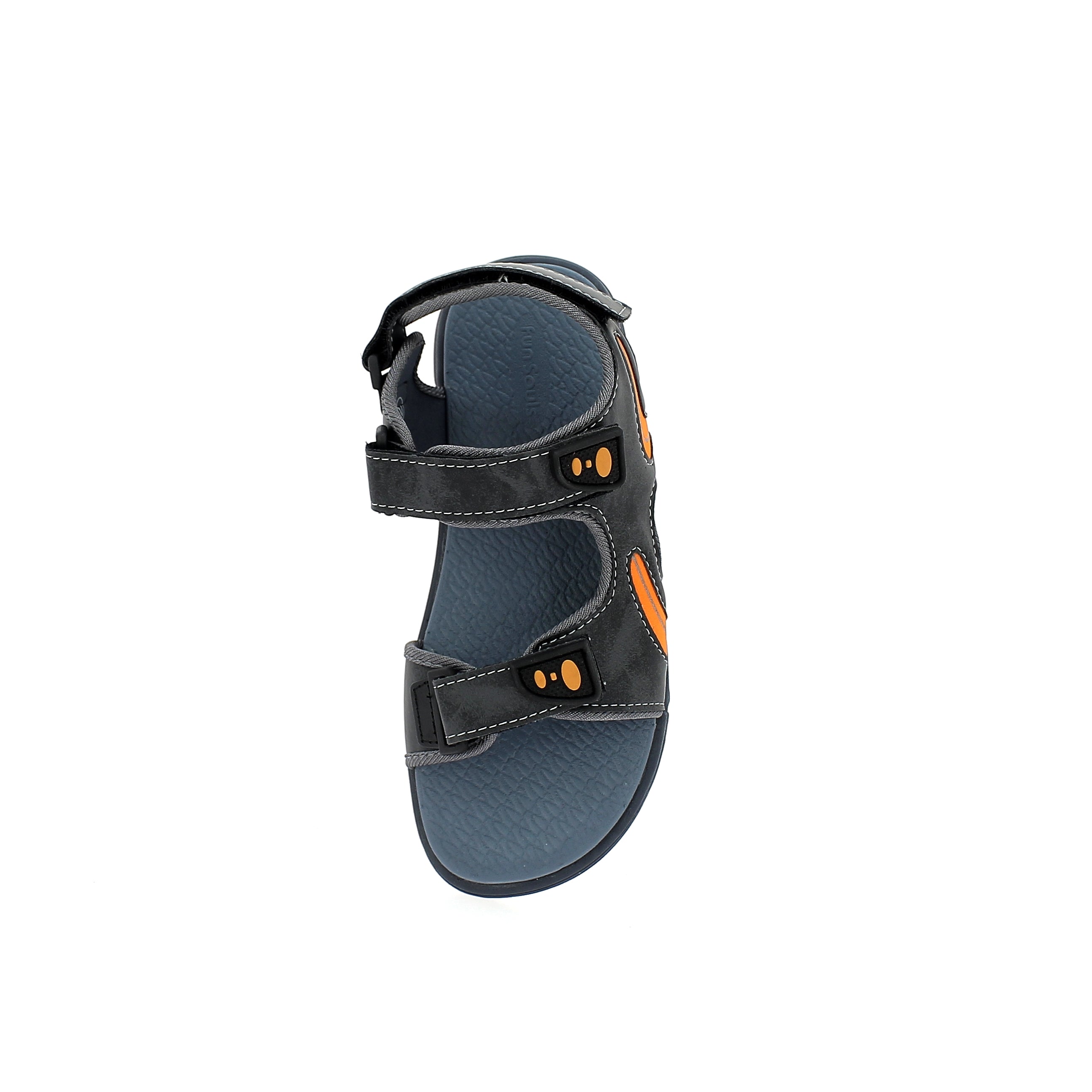Fun Souls Boys Casual Slide Sandals Gray-Orange