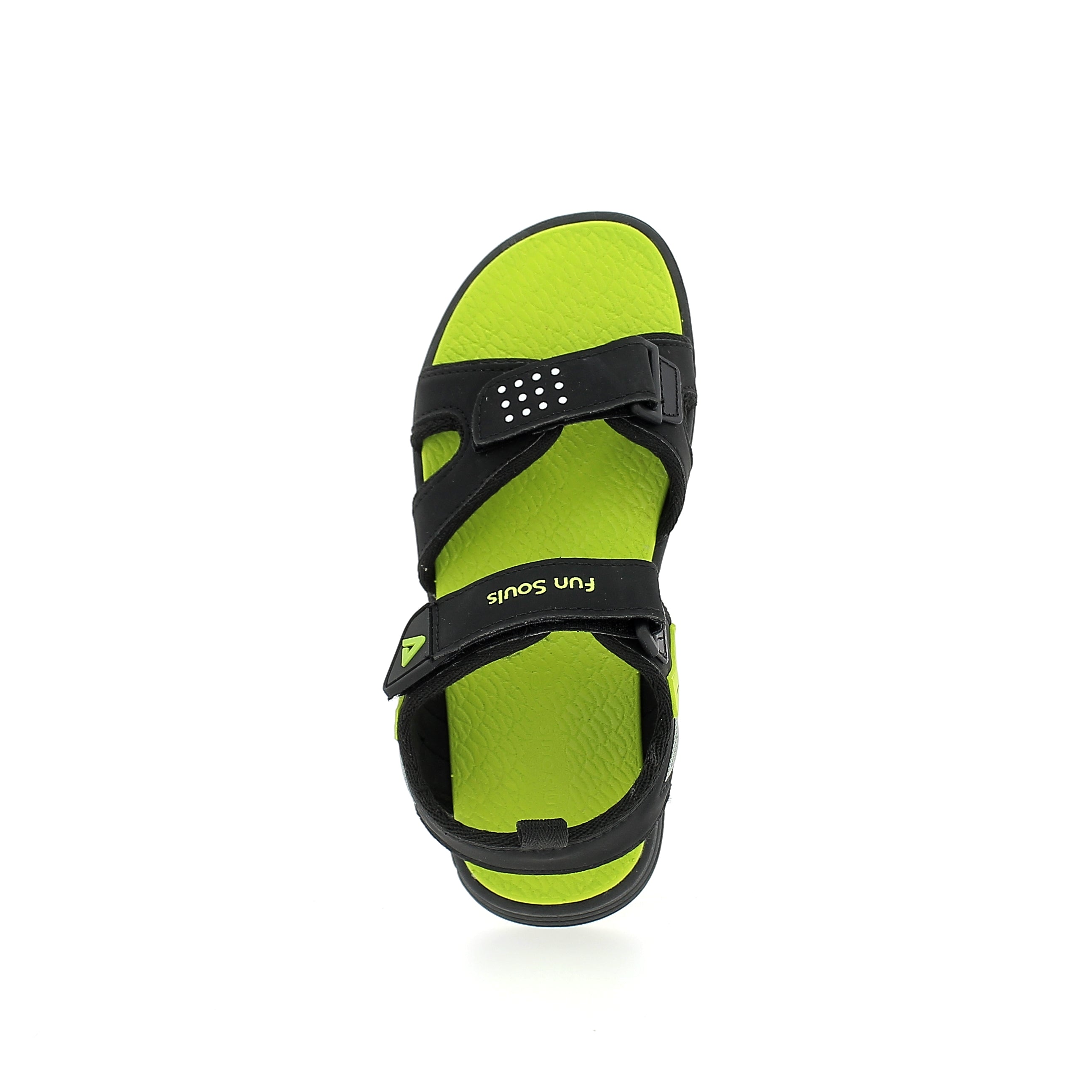 Fun Souls Boys Slides Sandals L.Green-Black