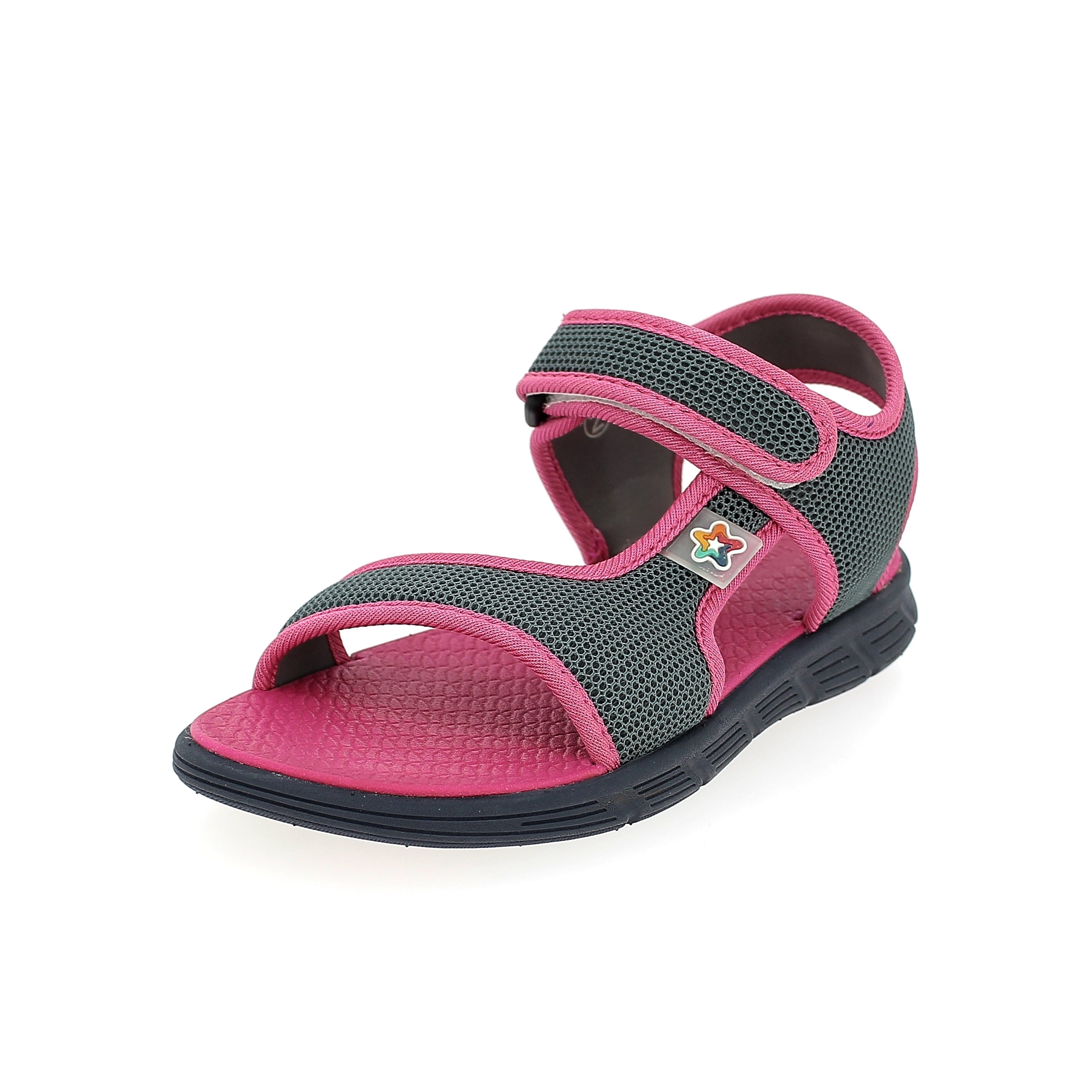 Fun Souls Girls Slides Sandals Pink-Gray