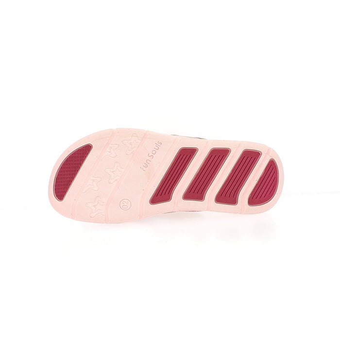 Fun Souls Girls V Strap Slippers Pink