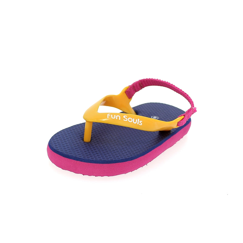Fun Souls Kids Casual Rounded Slippers Sky Blue, Yellow ,Pink, Dark Blue ,Peach