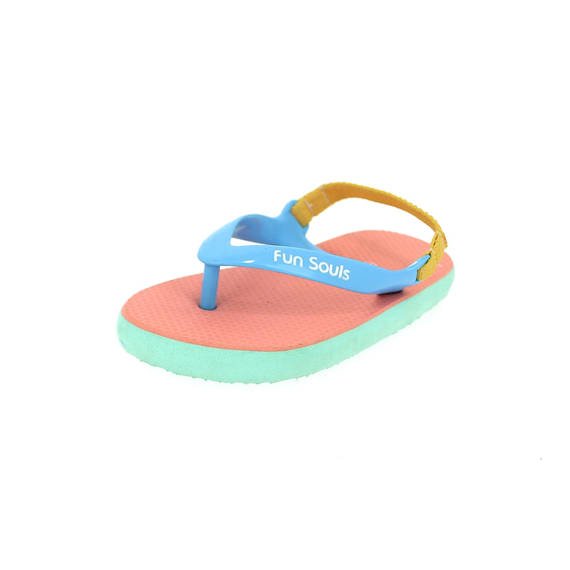 Fun Souls Kids Casual Rounded Slippers Sky Blue, Yellow ,Pink, Dark Blue ,Peach