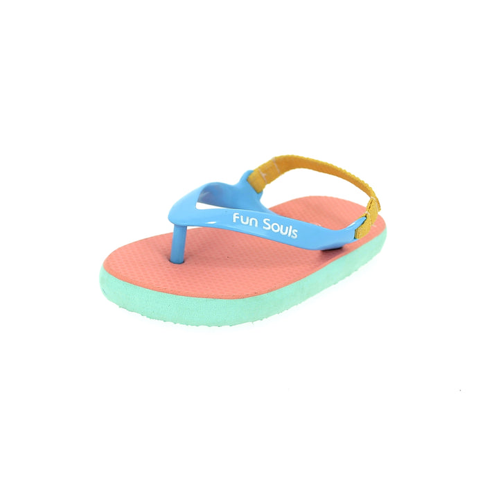 Fun Souls Kids Casual Rounded Slippers Sky Blue, Yellow ,Pink, Dark Blue ,Peach