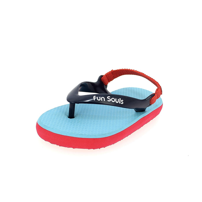 Fun Souls Kids Casual Rounded Slippers Sky Blue, Yellow ,Pink, Dark Blue ,Peach