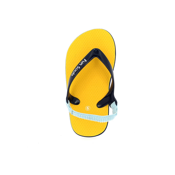 Fun Souls Kids Casual Rounded Slippers Sky Blue, Yellow ,Pink, Dark Blue ,Peach