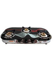 கேஸ் குக்கர் 3பர்னர் ஆரஞ்சு பளபளப்பான ரஃப் டஃப்