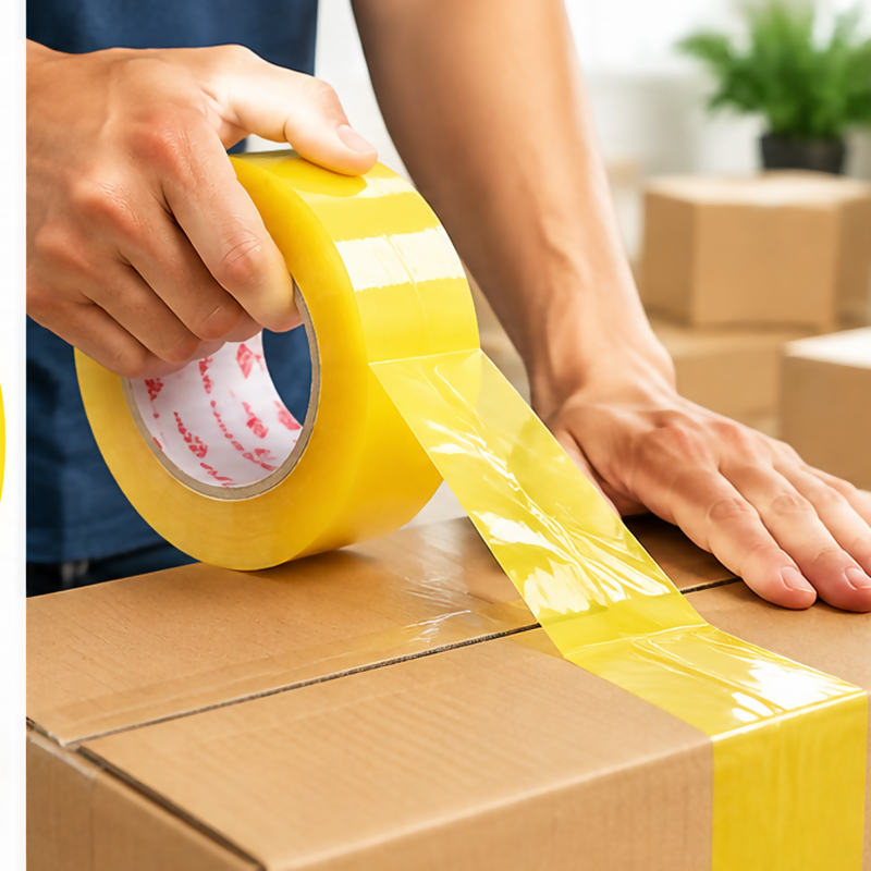 Transparent Yellow Packing Tape – 2 Inch × 300m - 1pcs