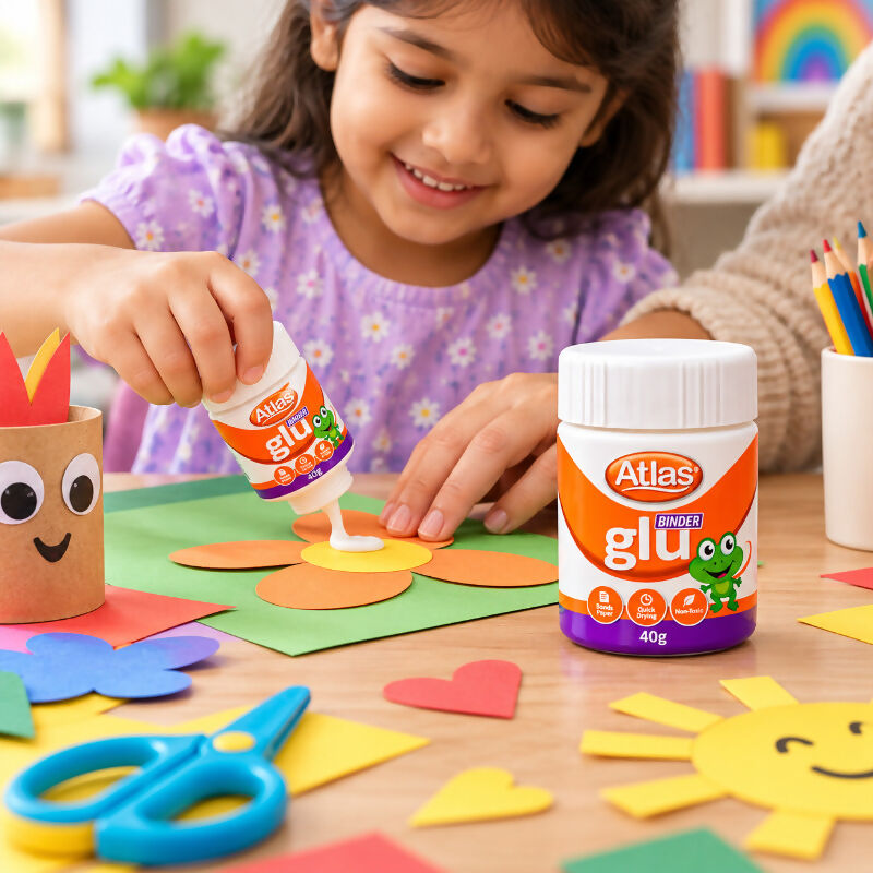 Atlas Binder Glu – 40g | Quick-Drying Craft & Paper Glue