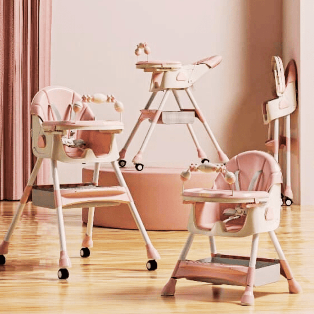 KIDILO 4-in-1 Baby High Chair - Foldable & Reclining
