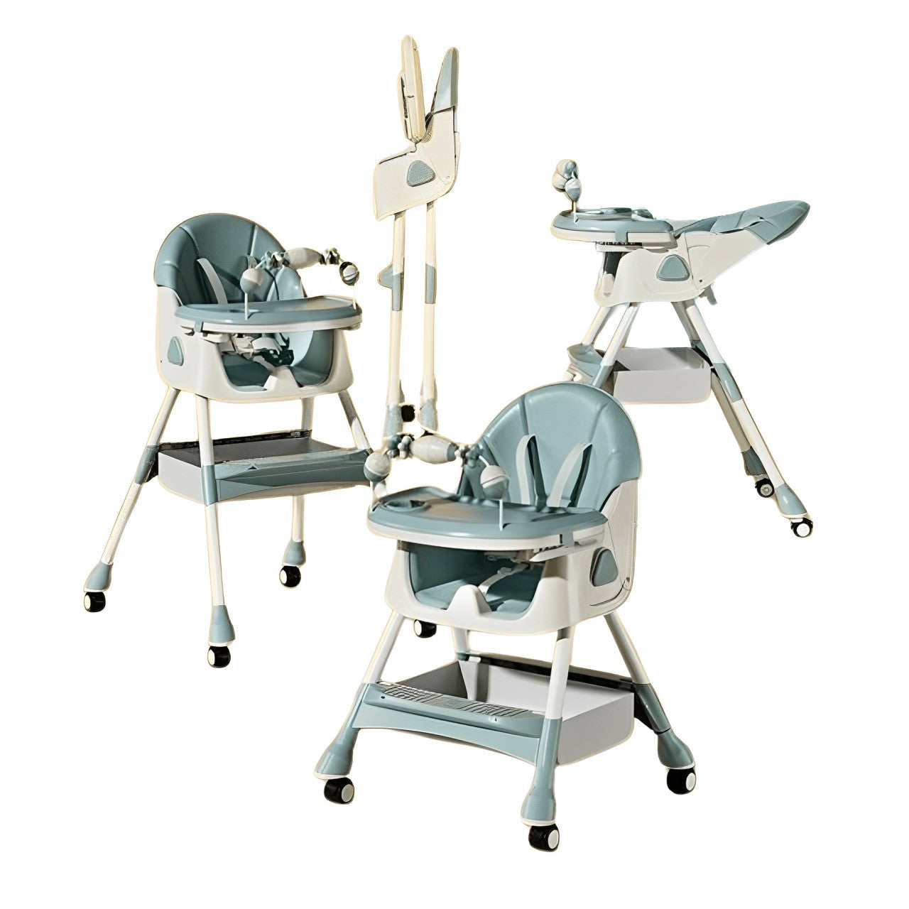 KIDILO 4-in-1 Baby High Chair - Foldable & Reclining