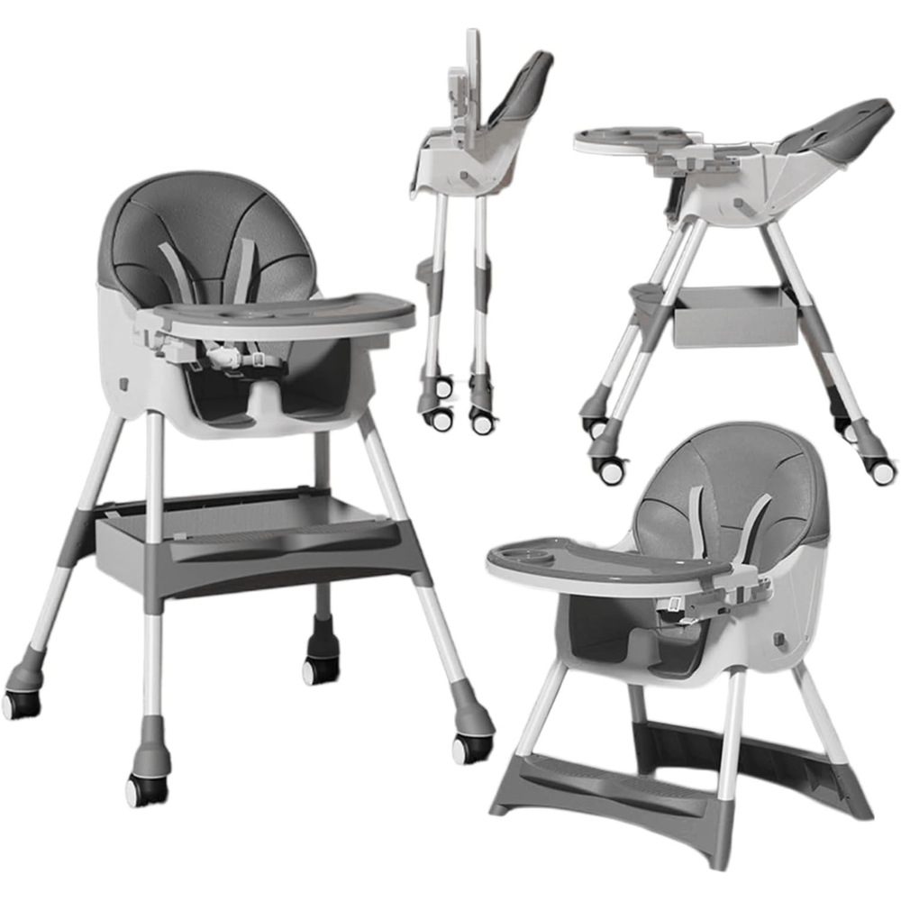 KIDILO 4-in-1 Baby High Chair - Foldable & Reclining