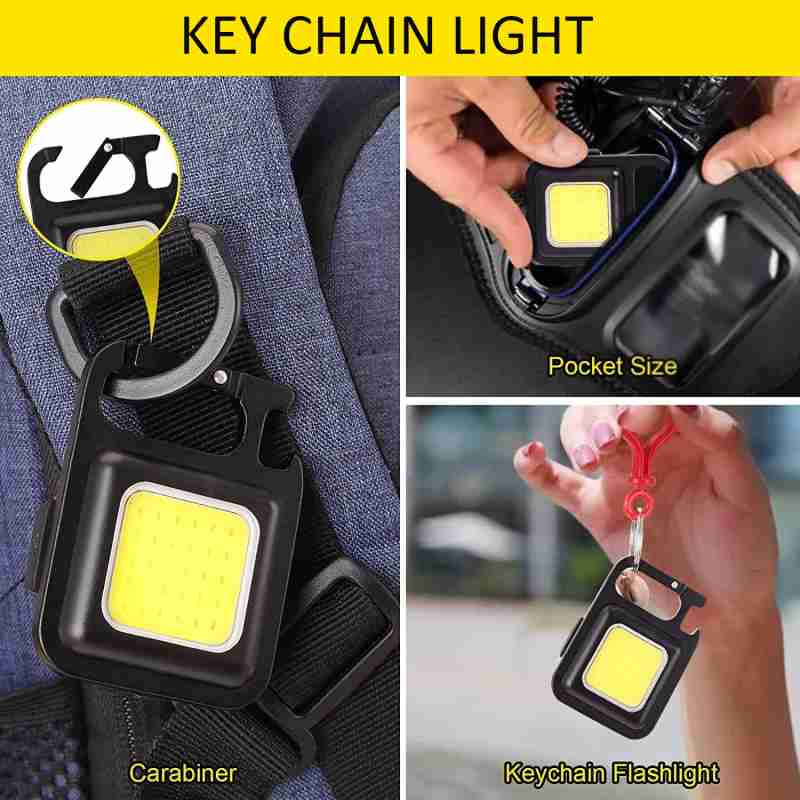 Cob Keychain LED Outdoor Camping Small Light - 1Pcs