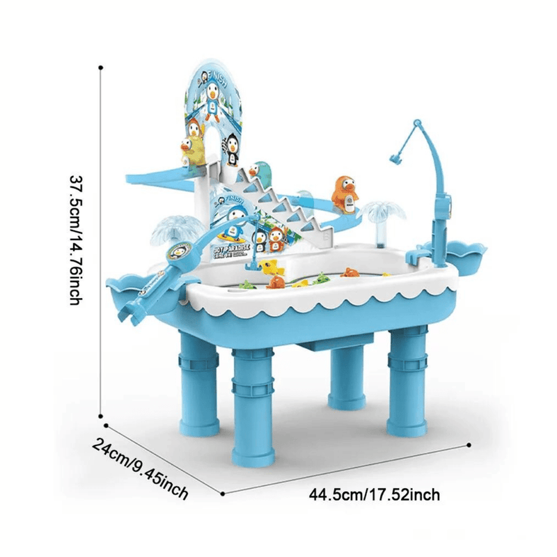 Magnetic Pond Fishing Toy Game with Slide 3+