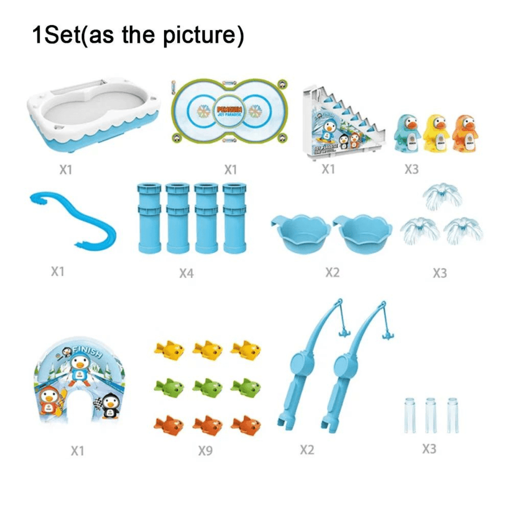 Magnetic Pond Fishing Toy Game with Slide 3+