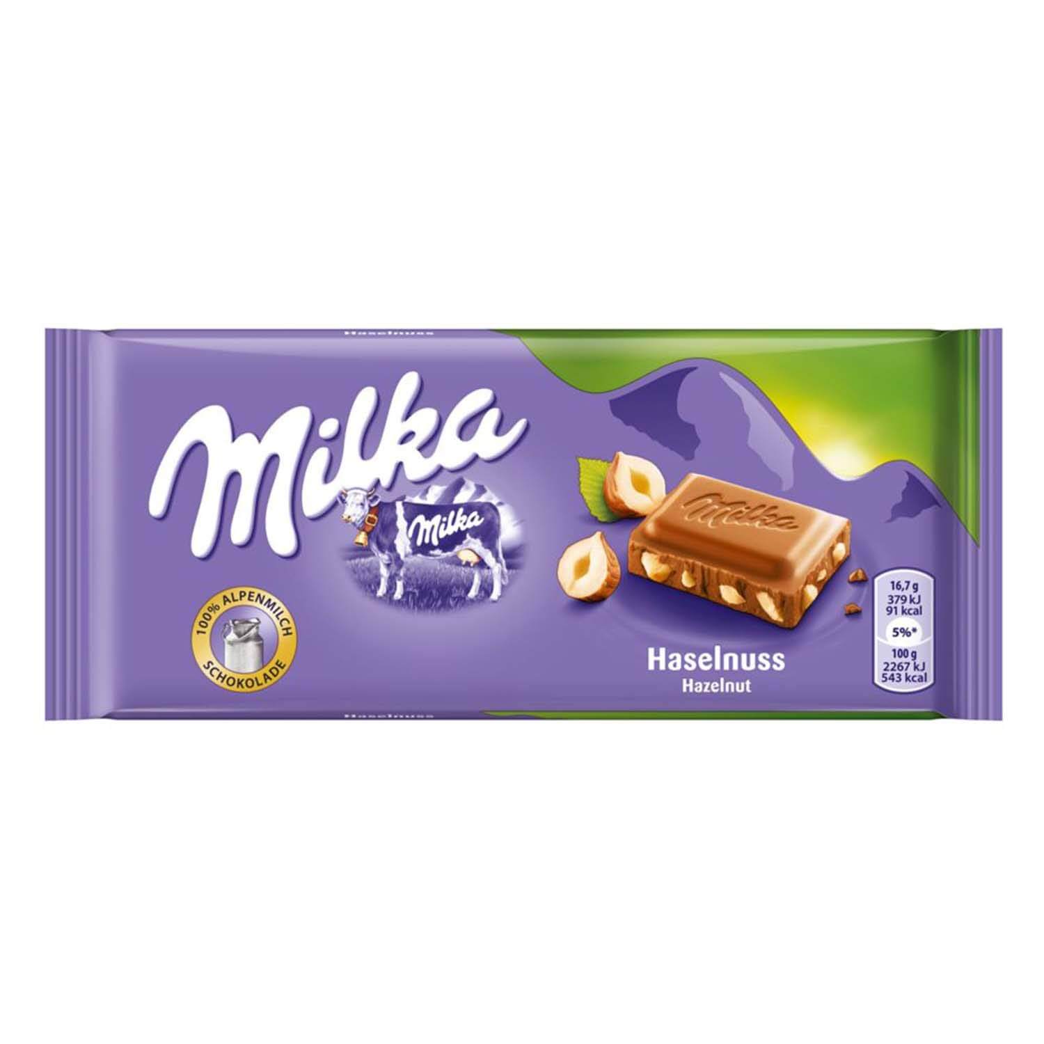 Milka Chocolate Hazelnut Bar - 100g