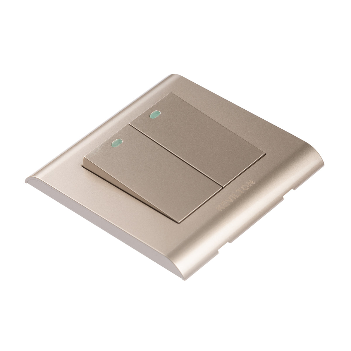 Modular Gold Two Gang One Way Switch