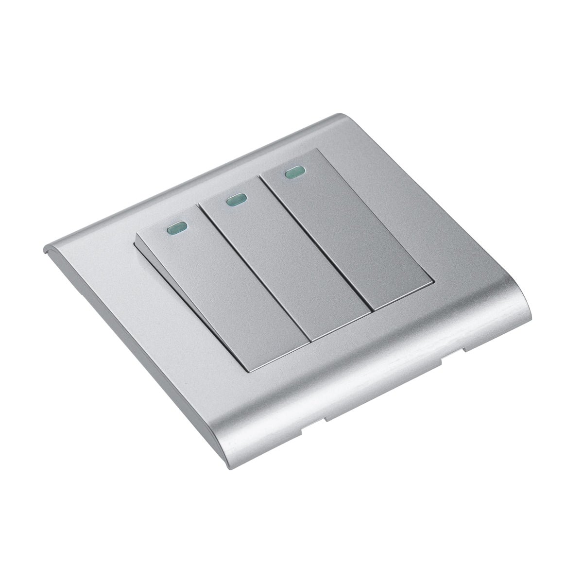 Modular Silver Three Gang One Way Switch