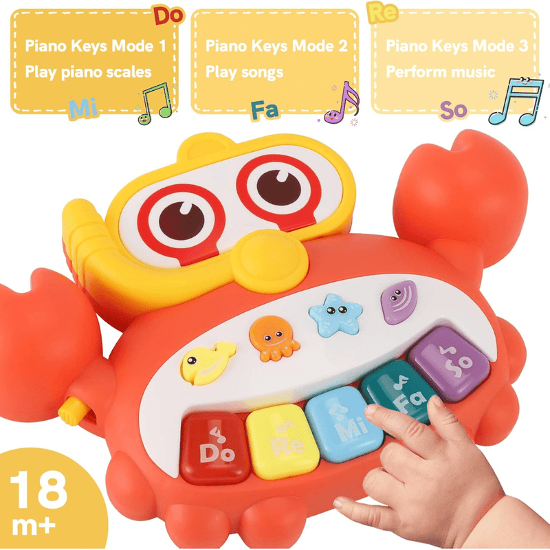 Musical Crab Animal Sounds Toy 18m+