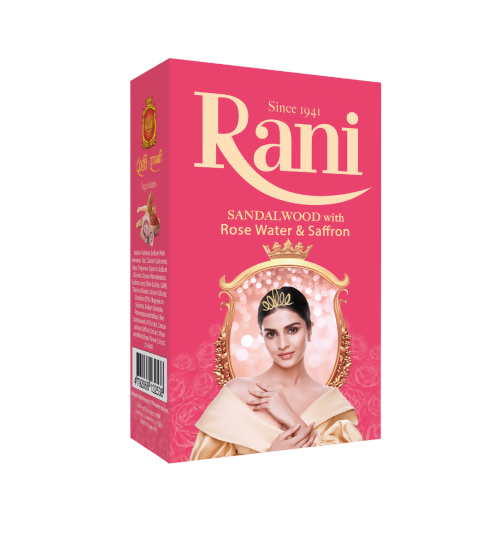 Rani SANDALWOOD with Rose Water & Saffron - 65g