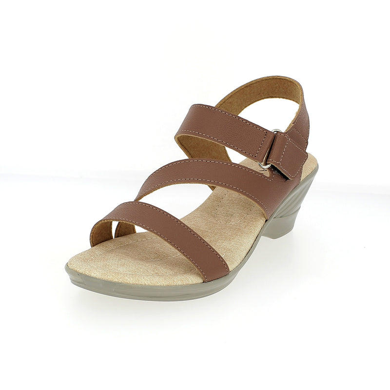 Petalz Women Casual Slide Sandals Brown