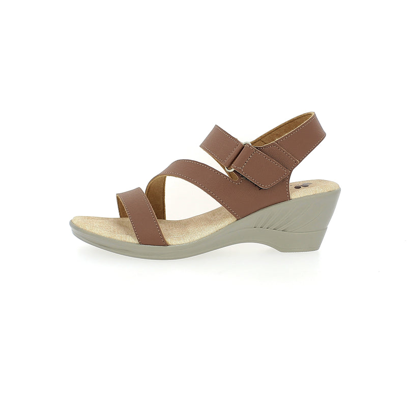 Petalz Women Casual Slide Sandals Brown
