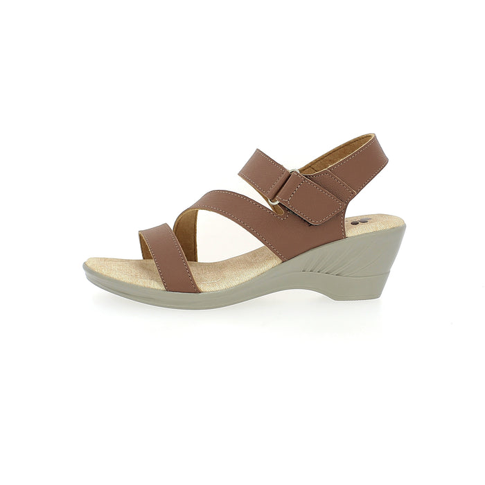 Petalz Women Casual Slide Sandals Brown