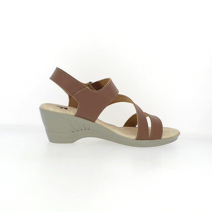 Petalz Women Casual Slide Sandals Brown