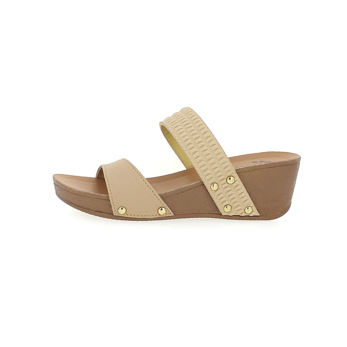 Petalz Women Casual Slip-on Slippers Beige