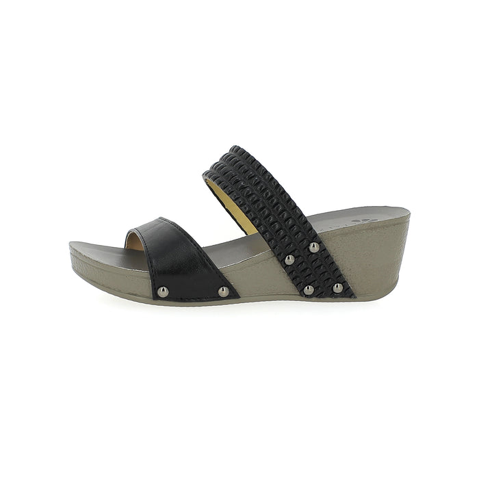 Petalz Women Casual Slip-on Wedges Black