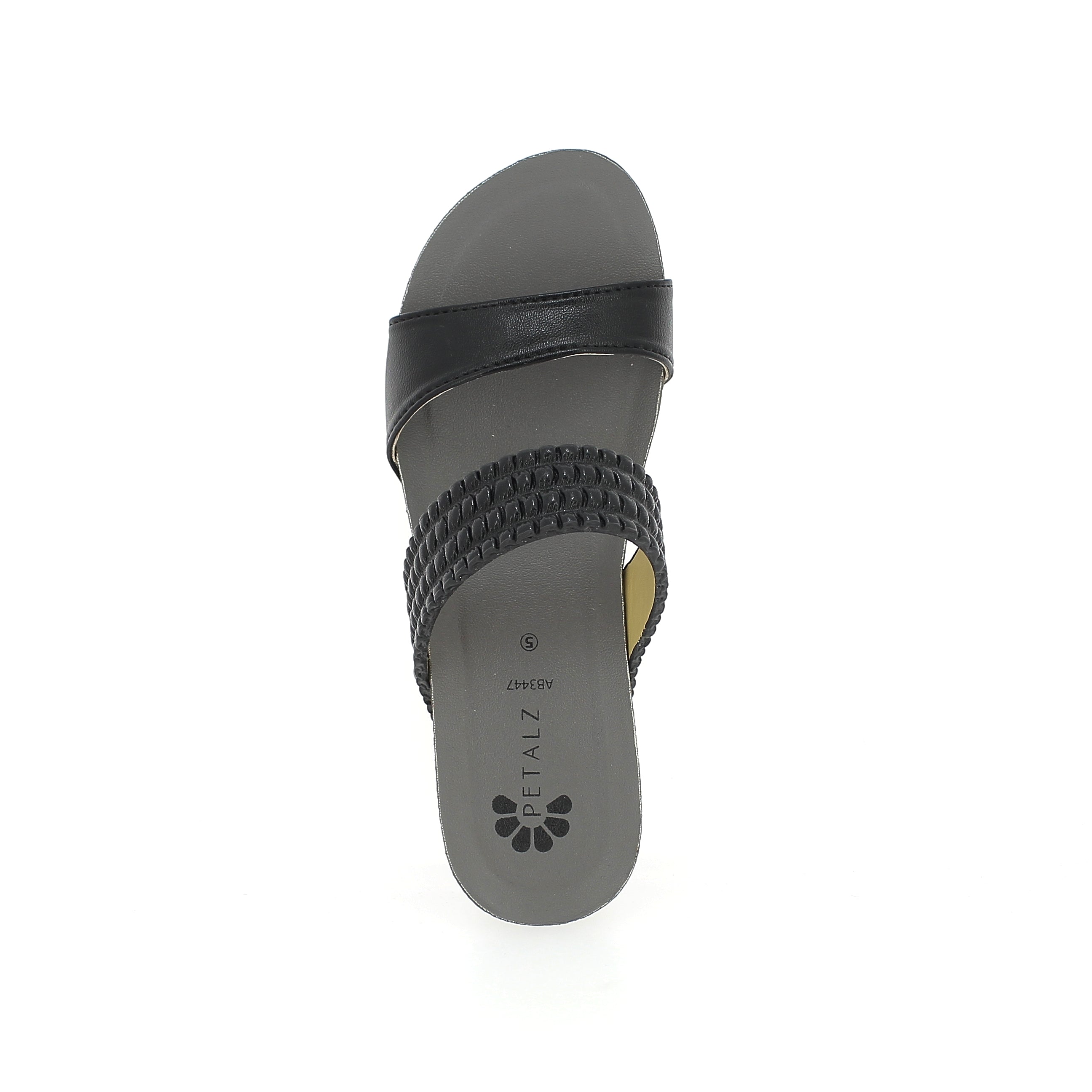 Petalz Women Casual Slip-on Wedges Black