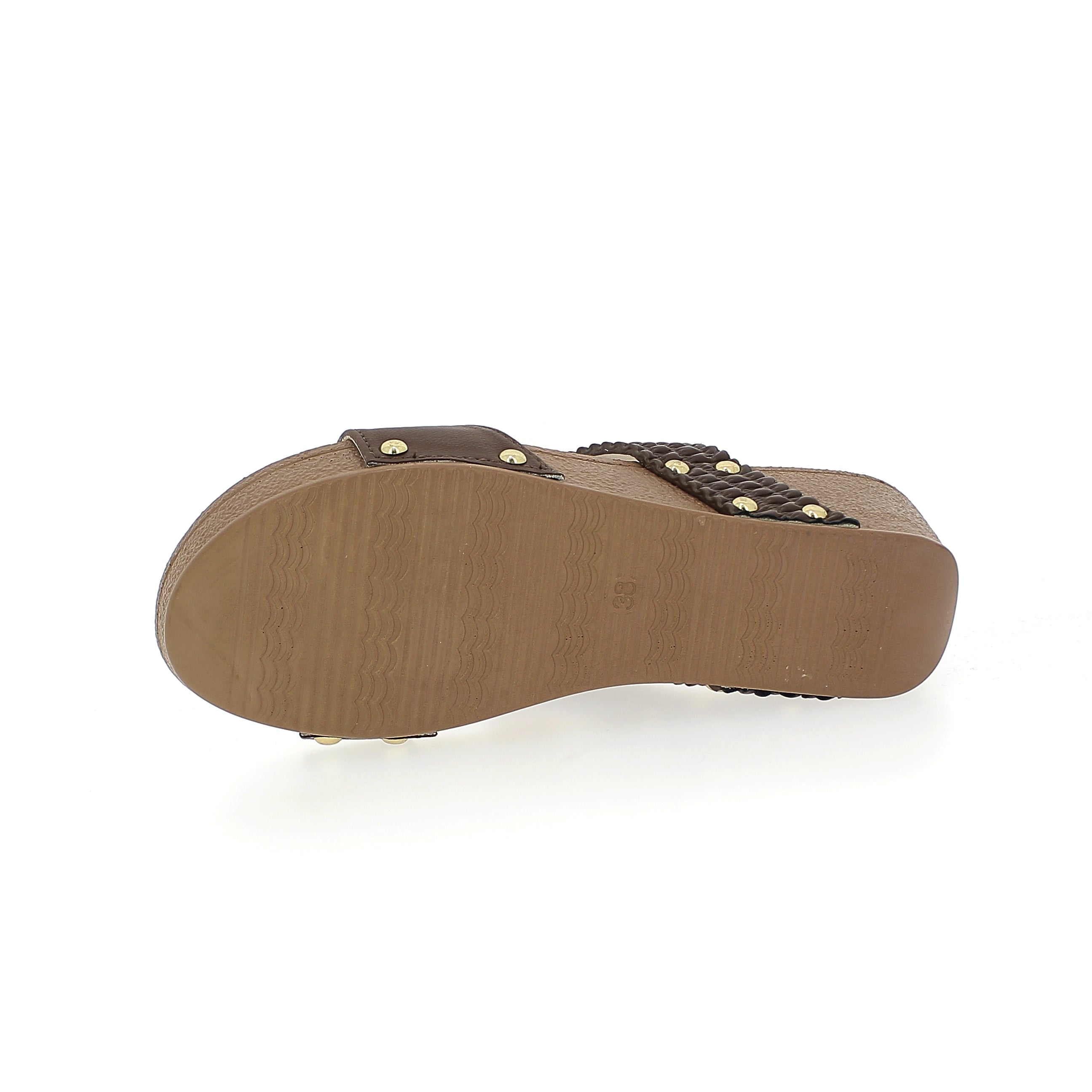 Petalz Women Casual Slip-on Wedges Brown