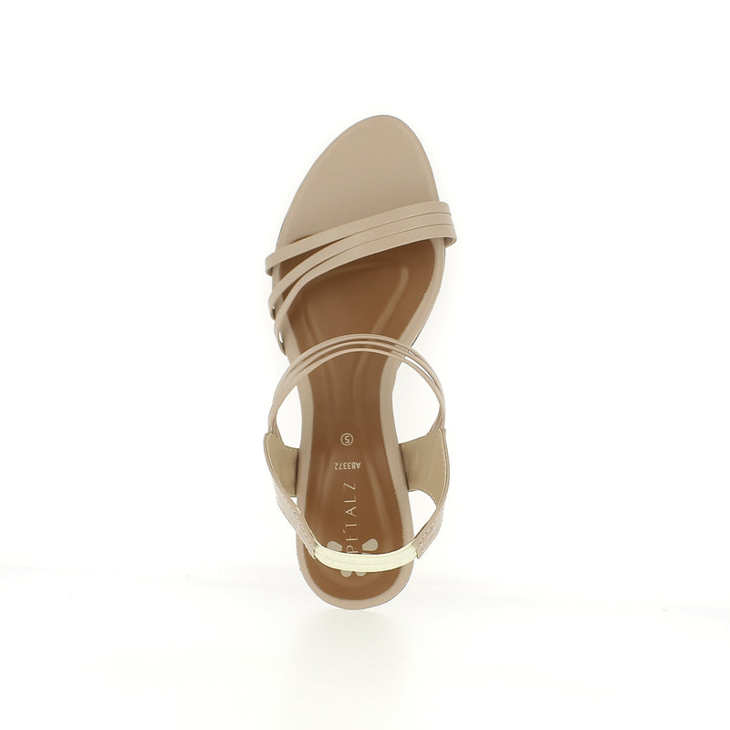 Petalz Women Slides Sandals Beige
